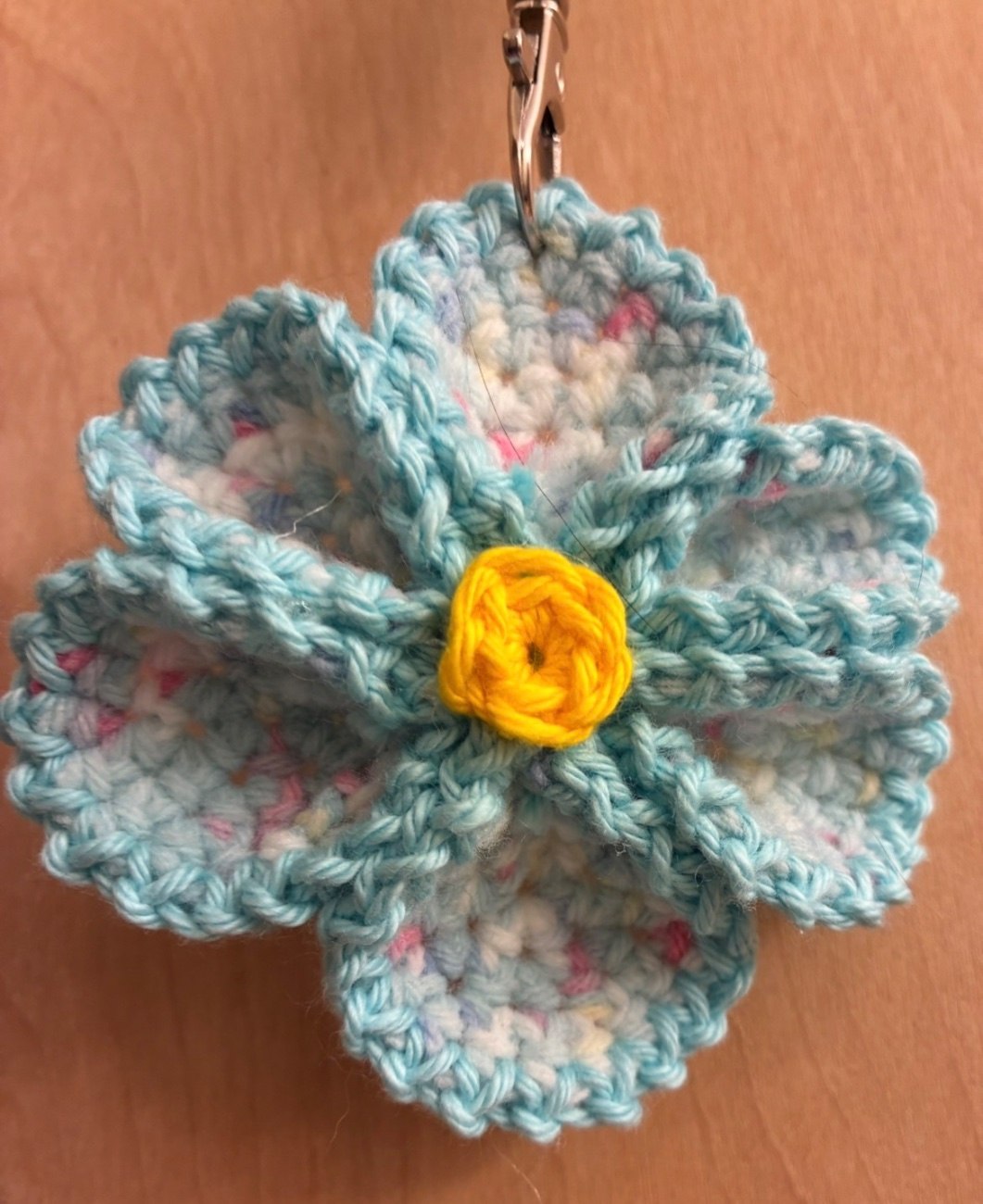 Crocheted Flower Lanyard