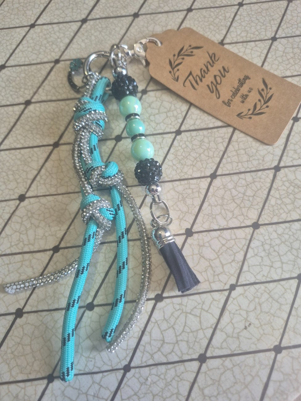 Bag key charm chain