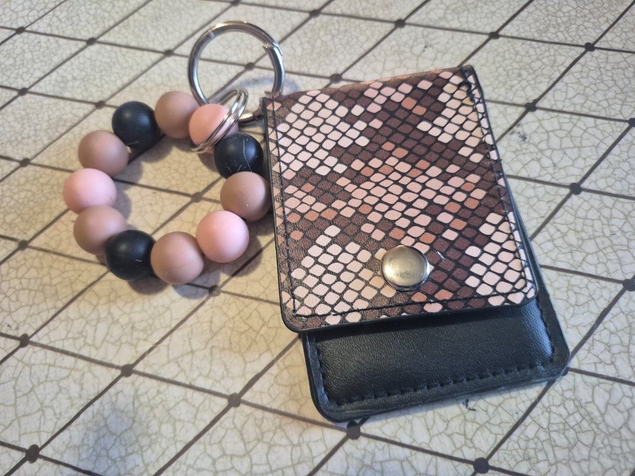 Id and Cardholder wristlet  keychain