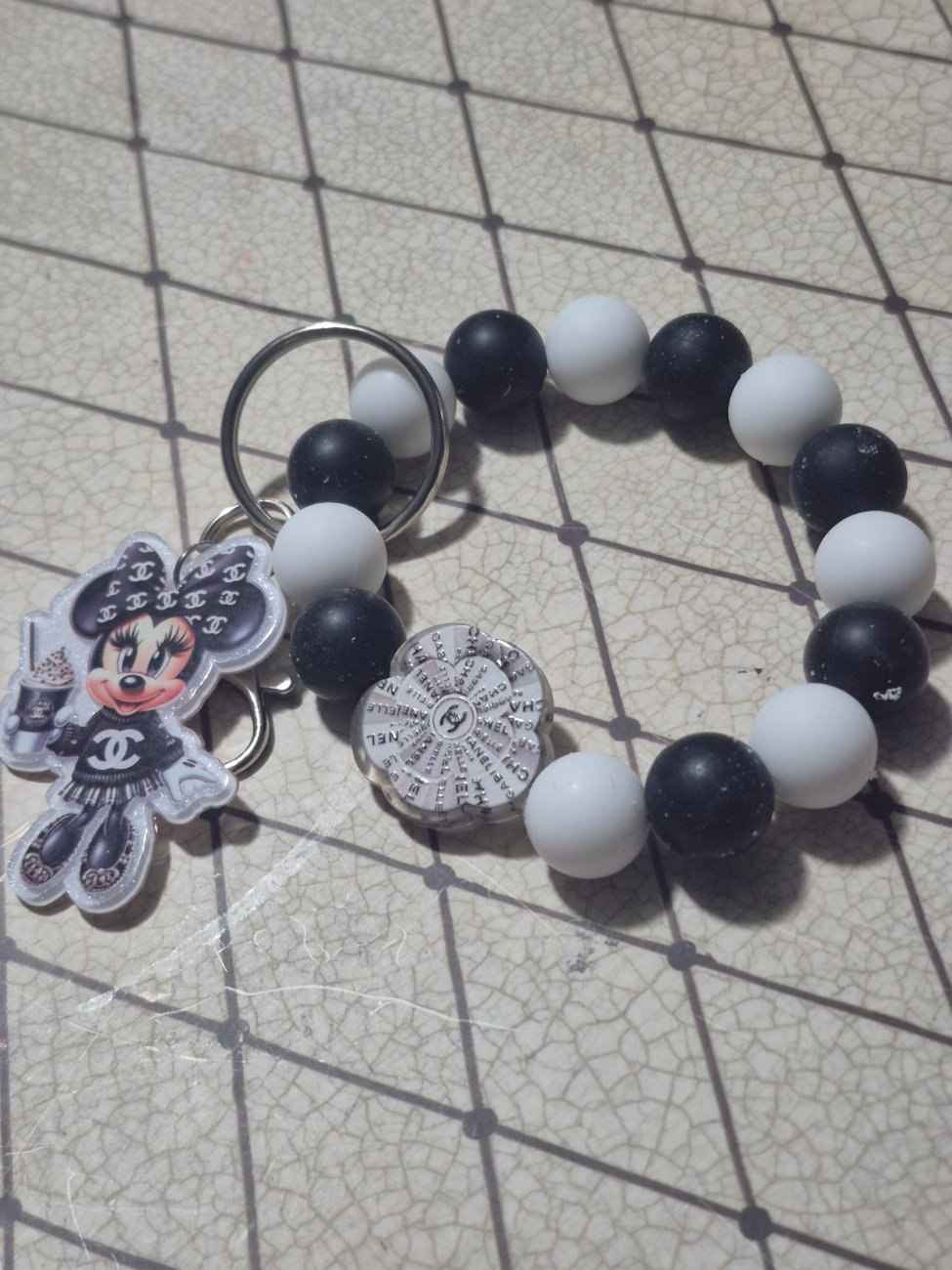 CC Minie Mouse wristlet  keychain