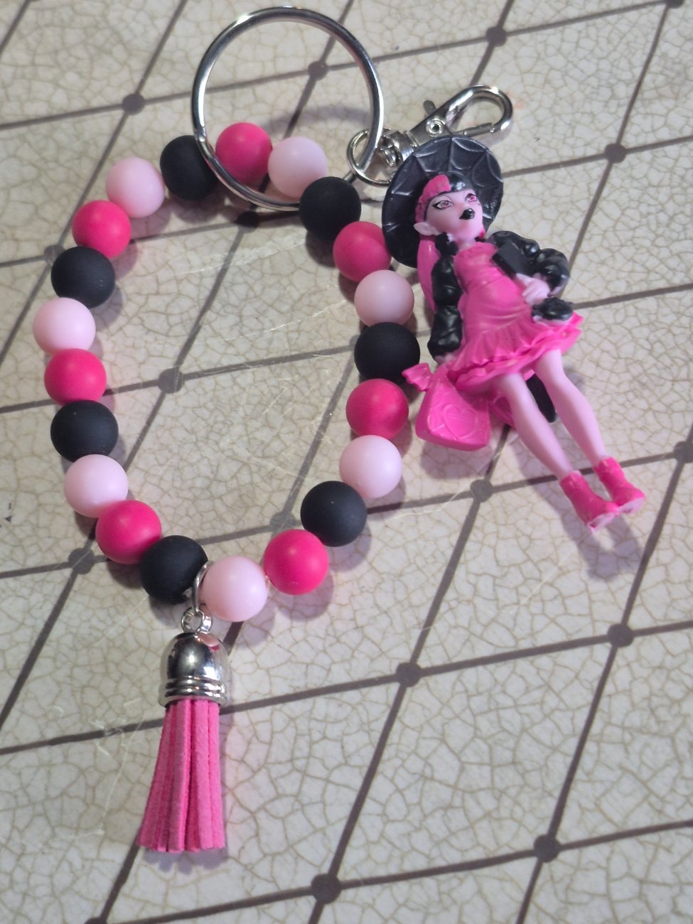 Monster high wristlet  keychain