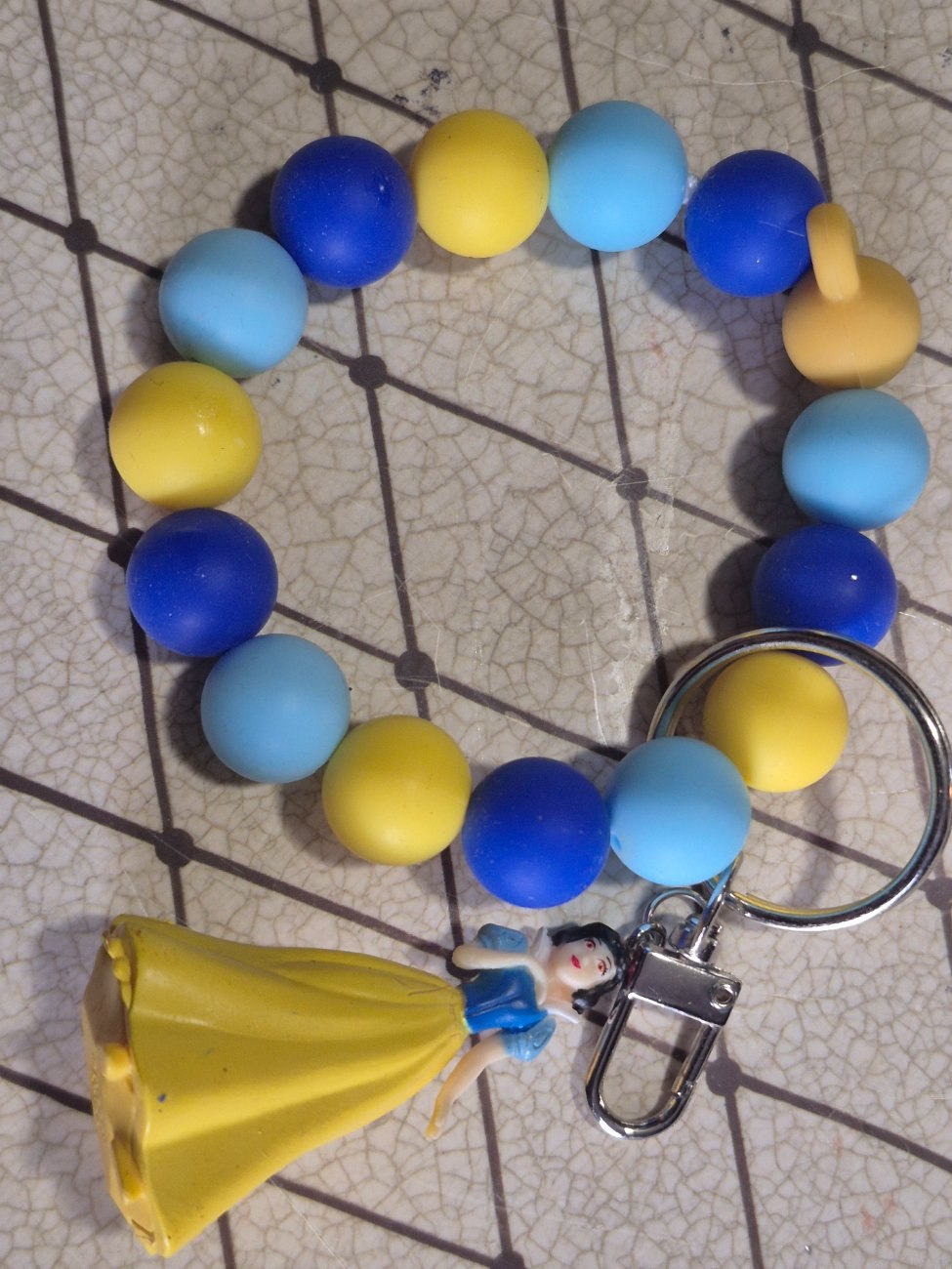 Snowwhite wristlet  keychain