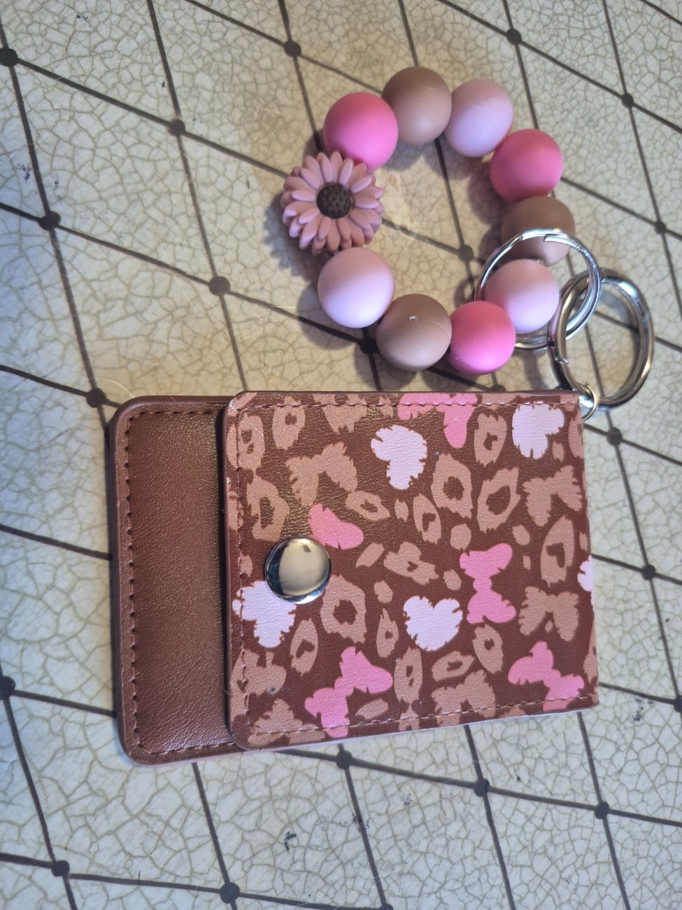 Id and cardholder wristlet  keychain