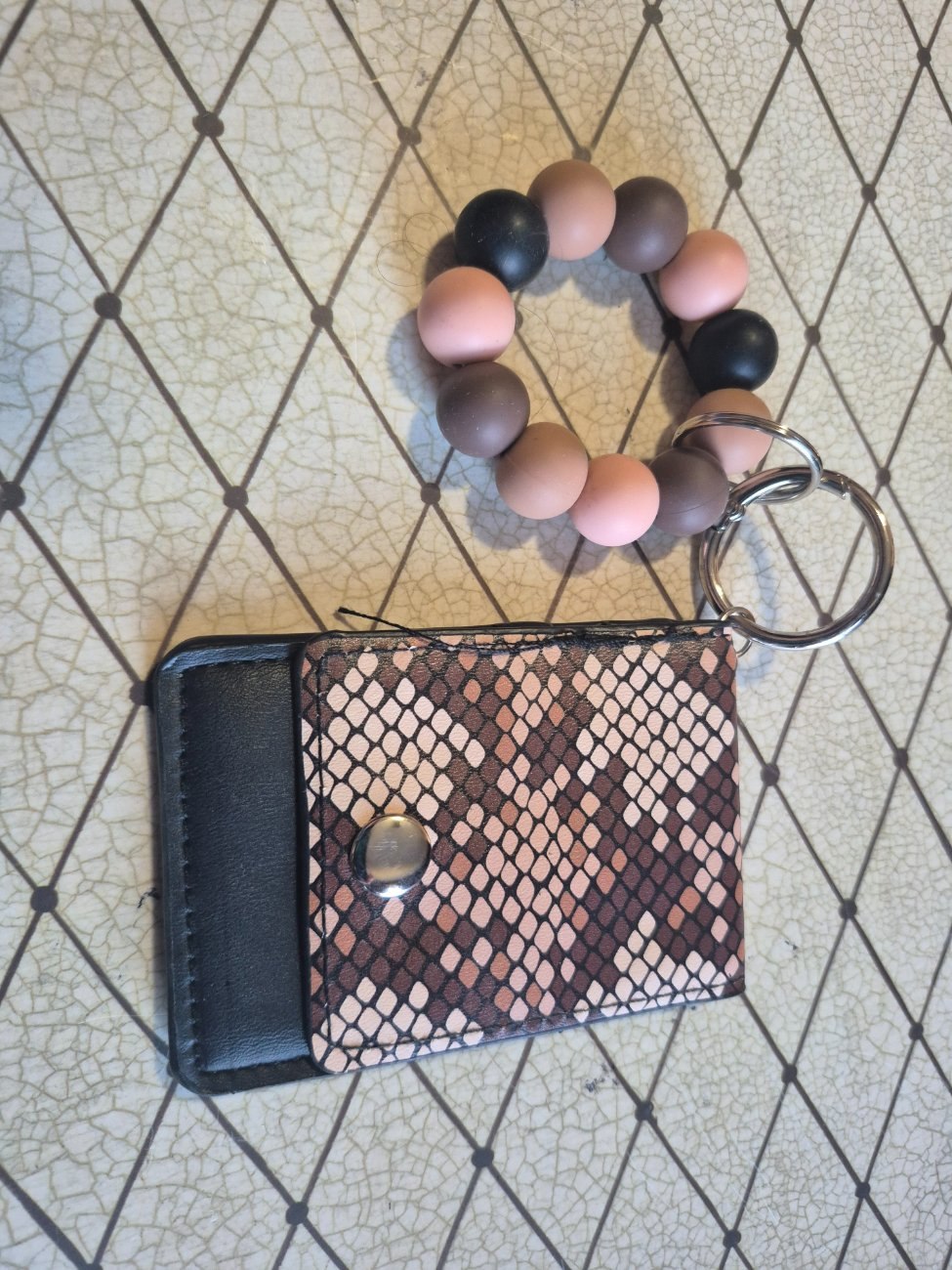 ID and card  mini Wristlet  keychain