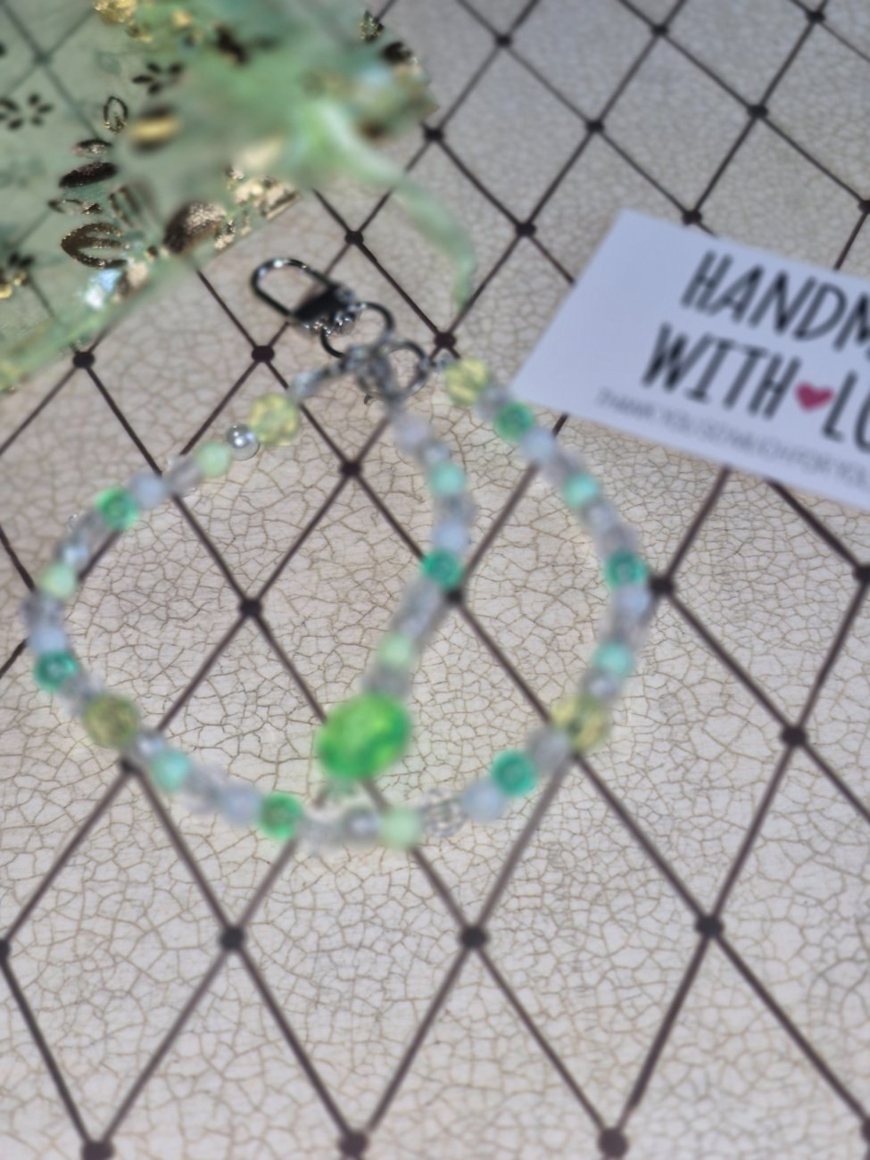 Handmade crystal keychain