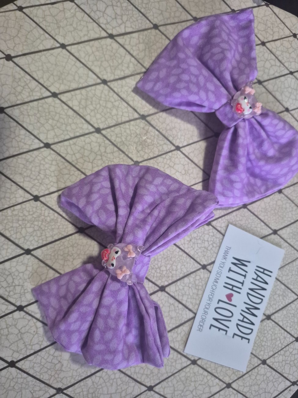 Handmade hair bow clips