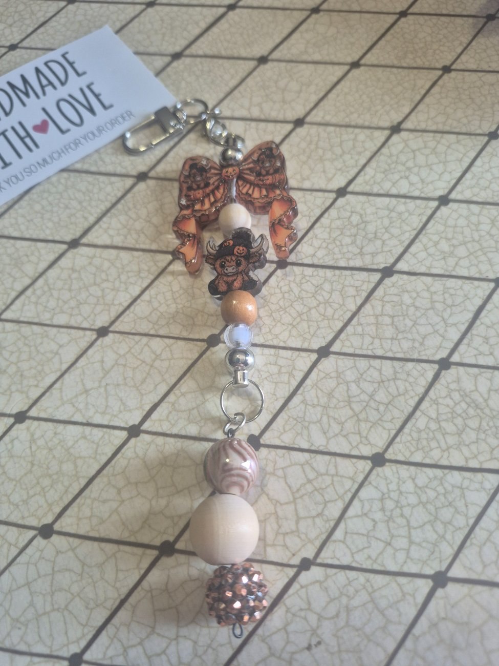 Handmade  highland cows  Keychain