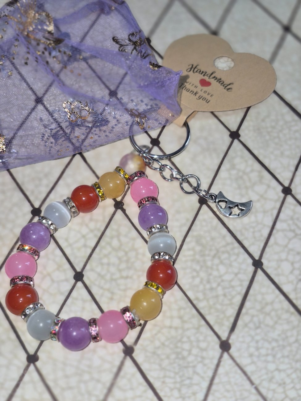 Handmade pastel keychain