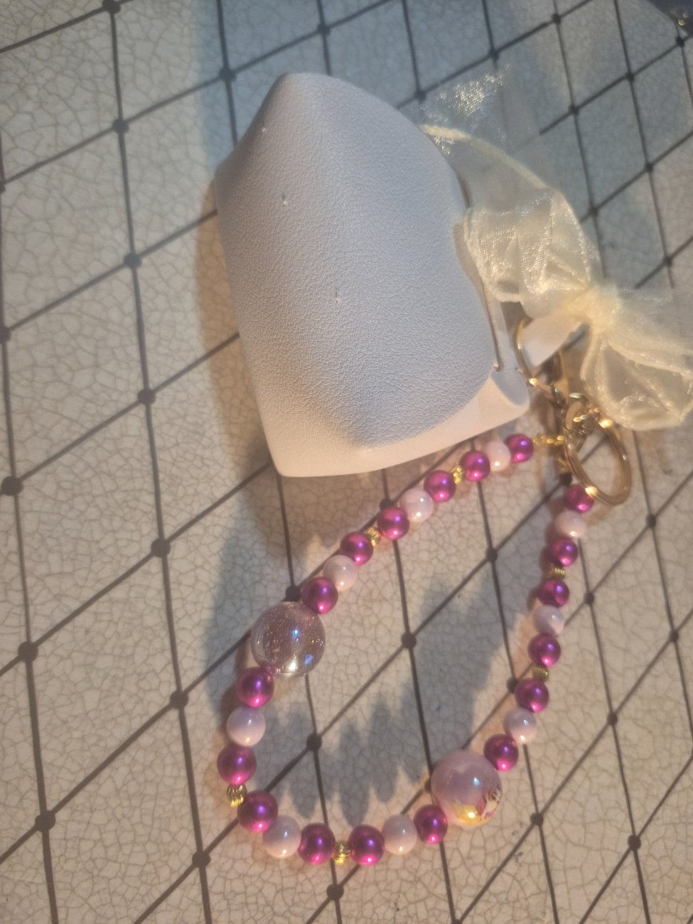 Mini bow  clutch purse keychain