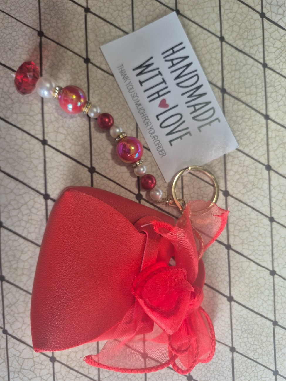 Mini bow clutch purse keychain