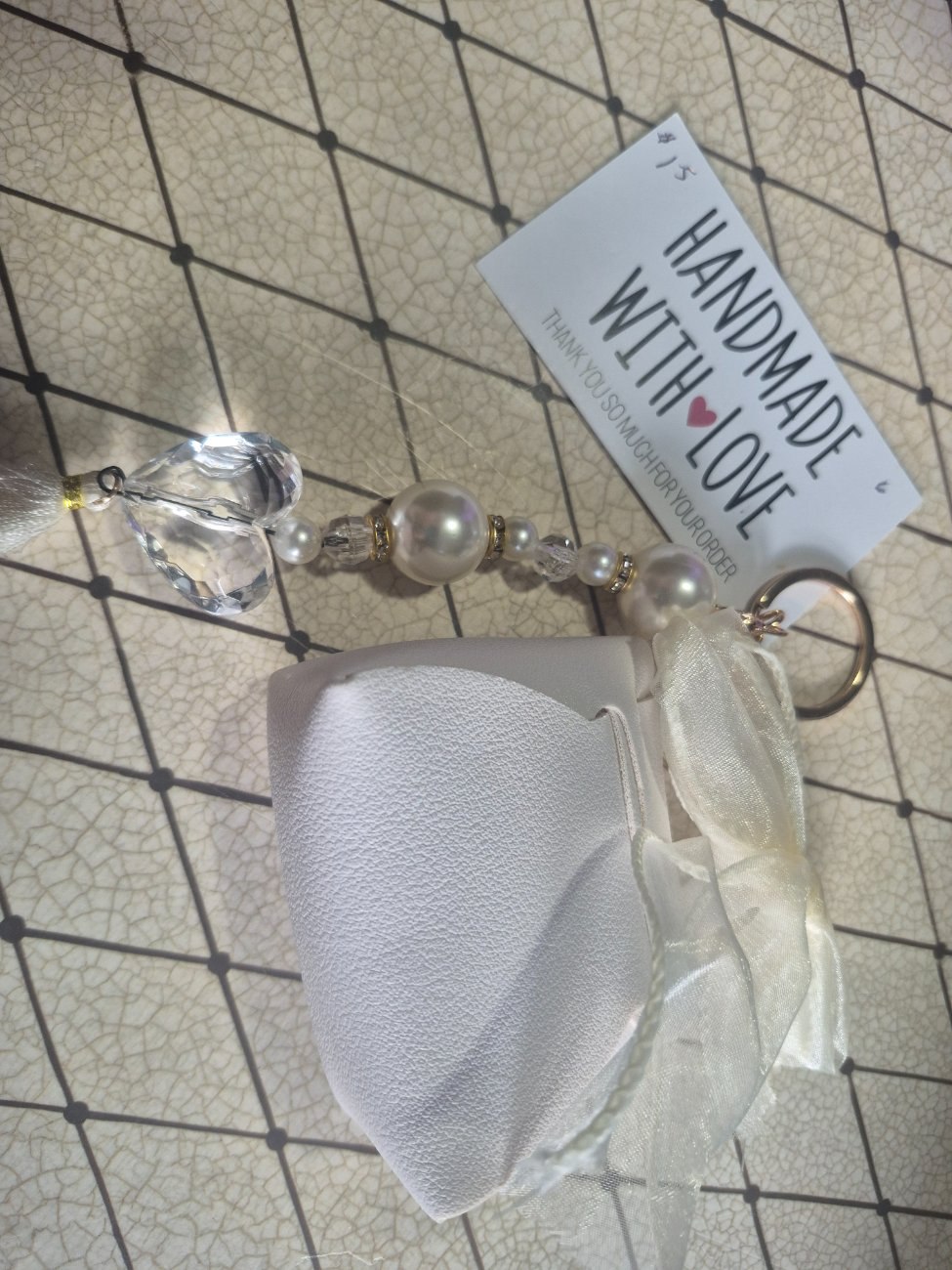 Mini  bow clutch purse keychain