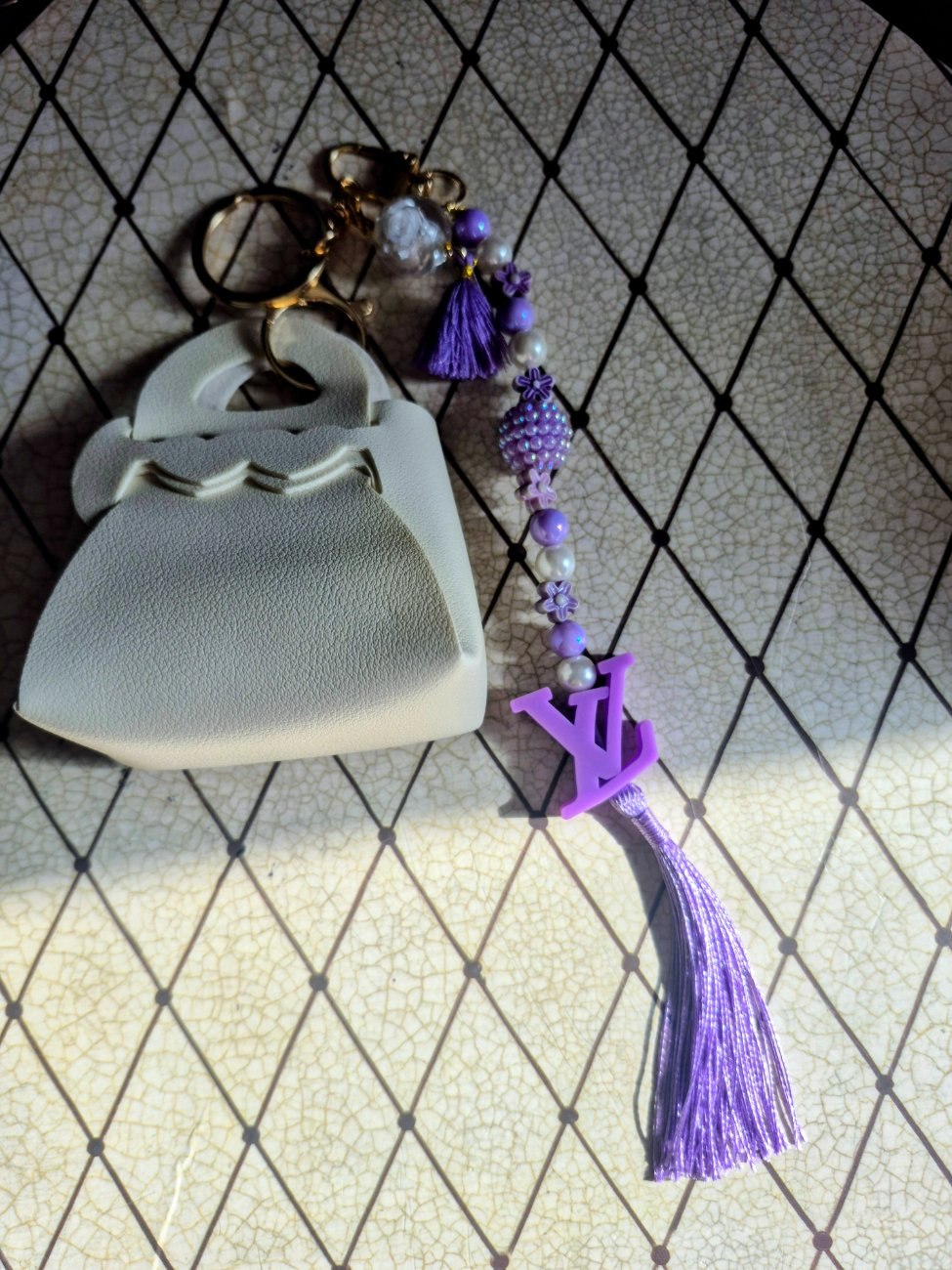 Mini heart purse  keychain