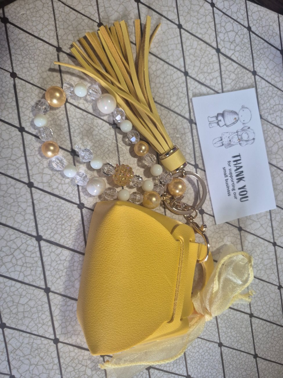 Mini bow purse  keychain