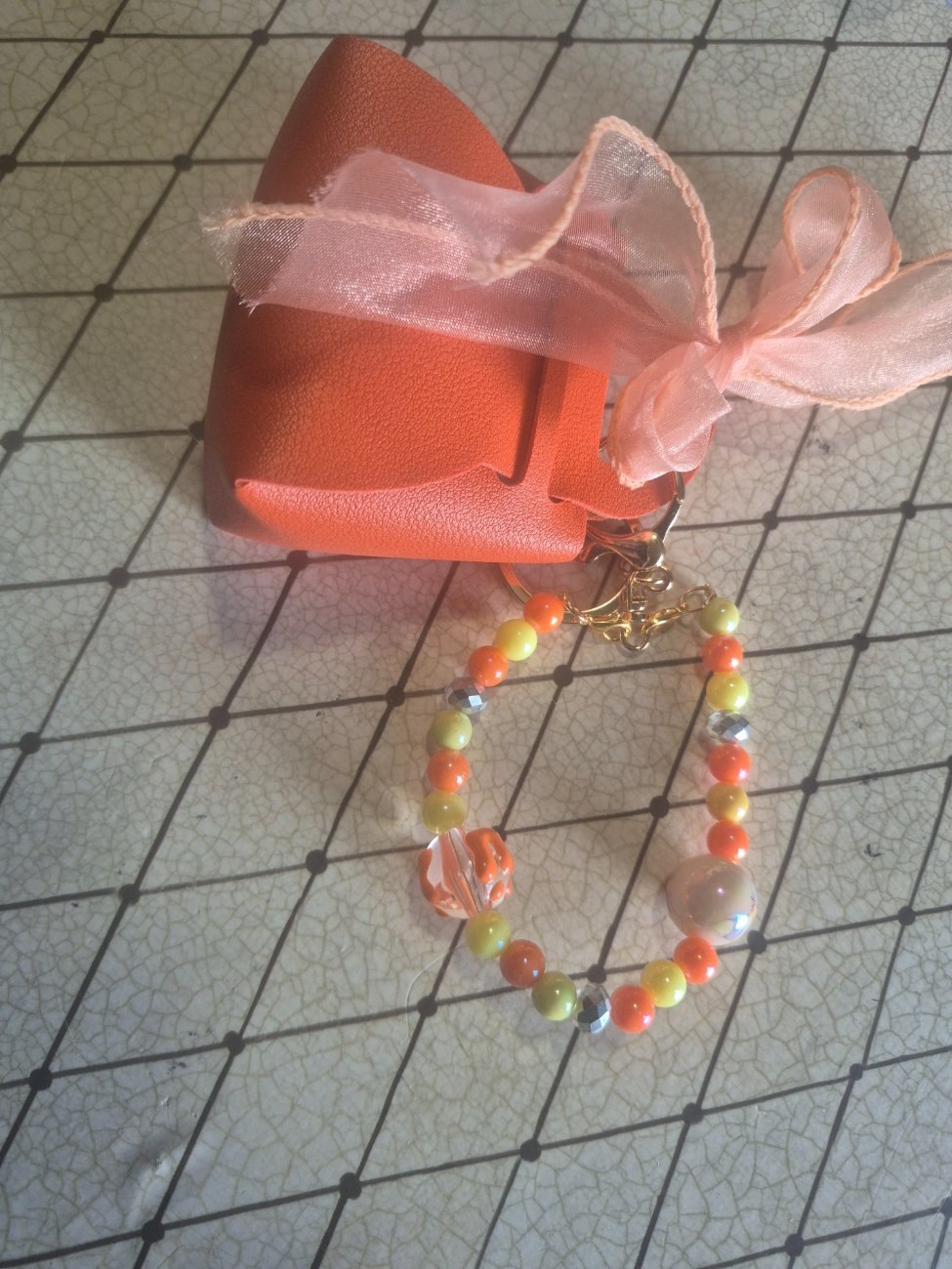 Mini bow purse  keychain