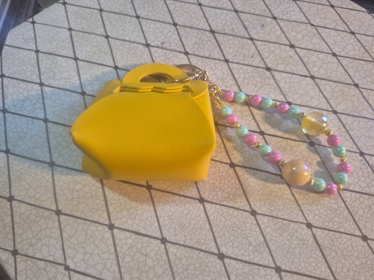 Mini heart purse  keychain