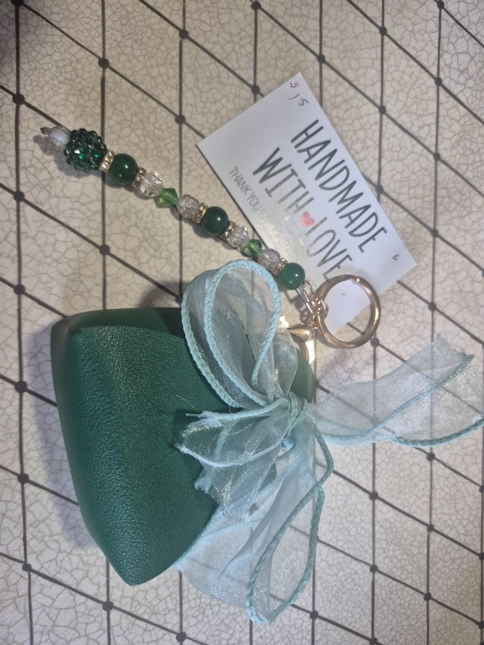 Mini bow purse keychain