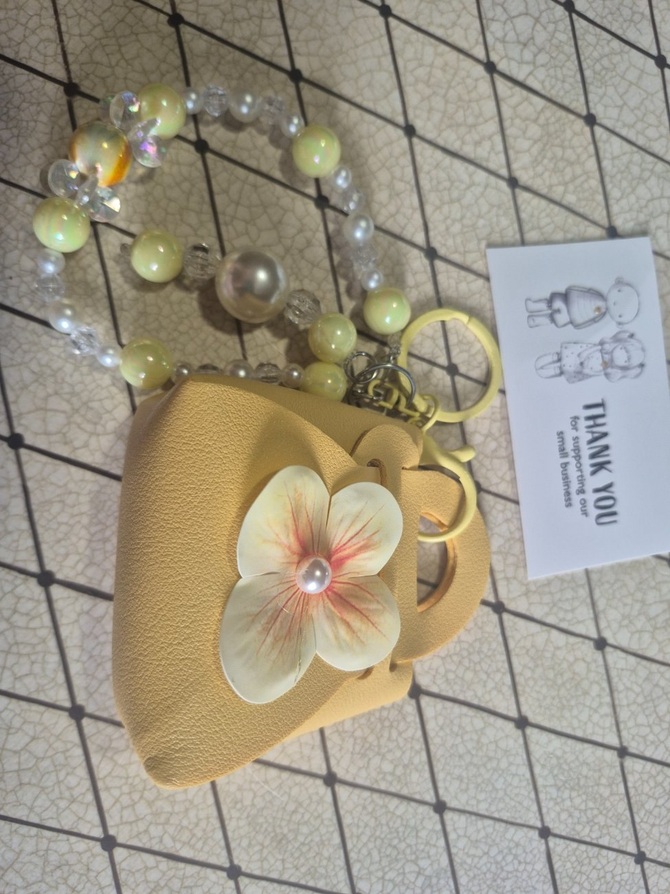 Mini  flower purse  keychain