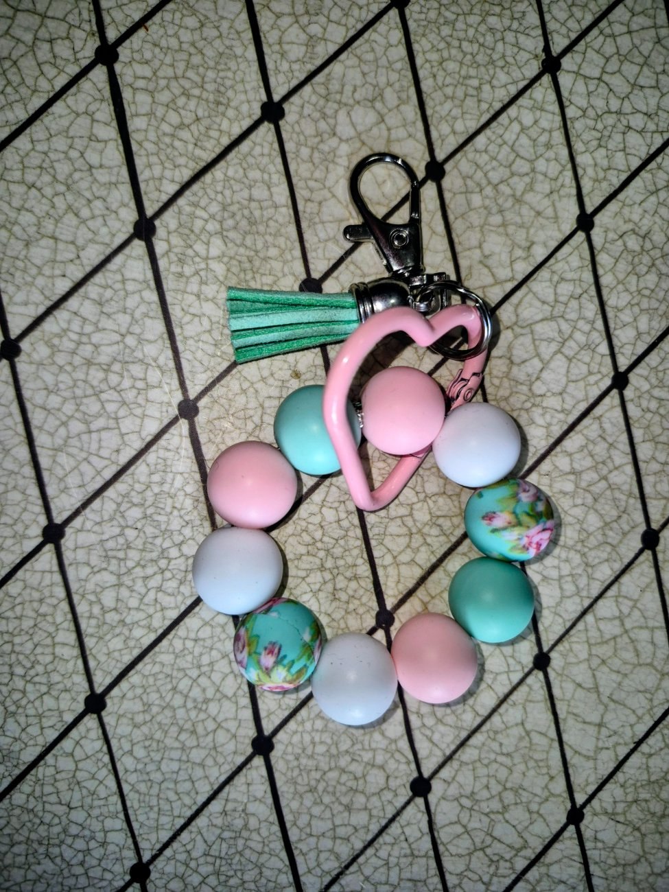 Mini wristlet  keychain