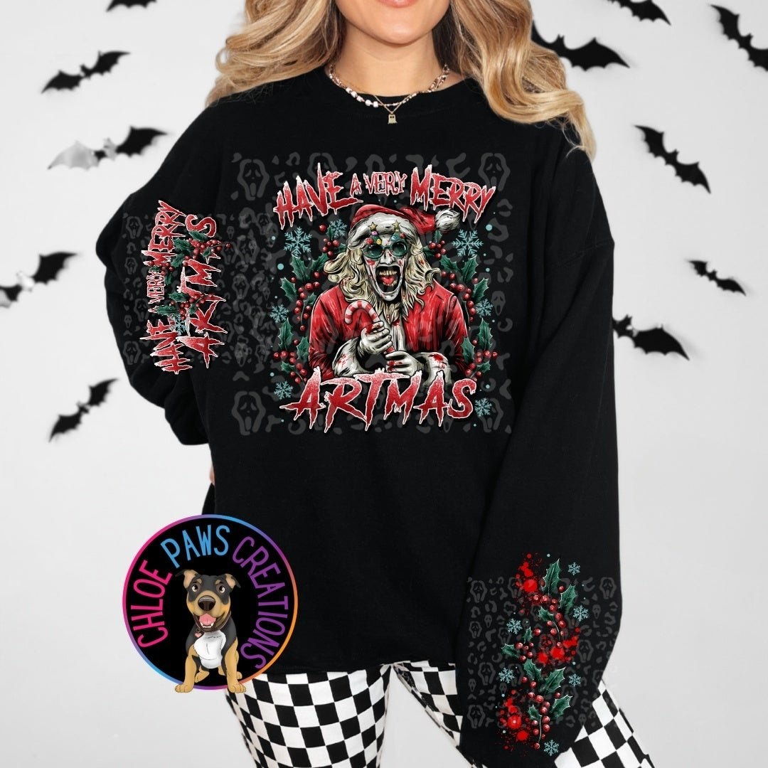Have a very Merry Artmas-Swewtshirt-Small-2xl-Halloween-Horror