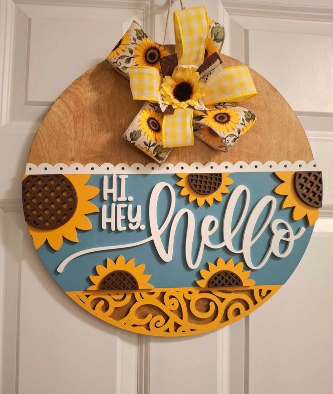 Sunflower Doorhanger 16in