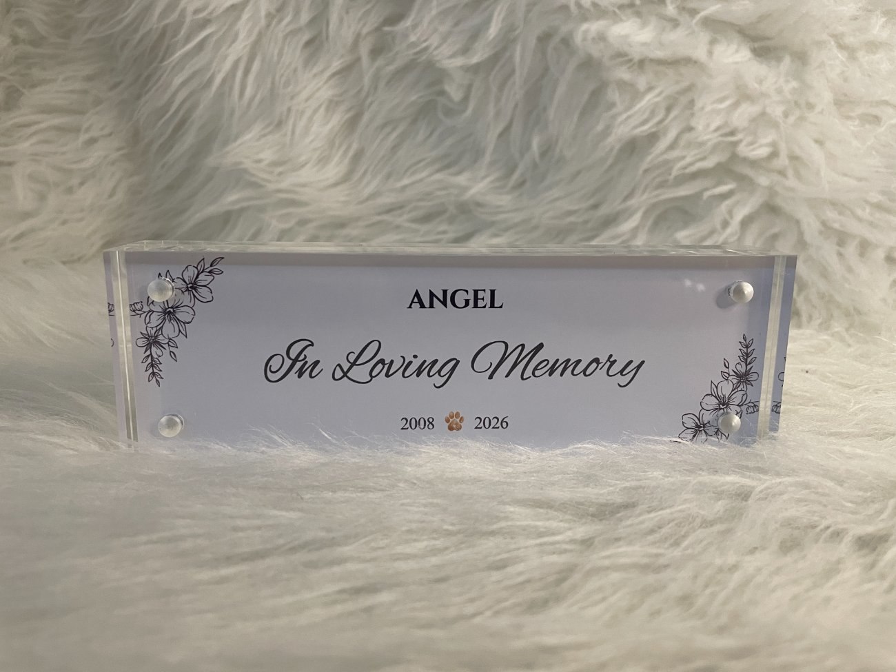 “Forever With Us” Memorial Nameplate Block