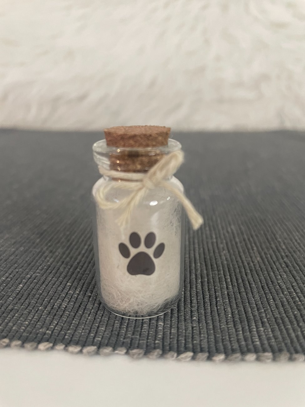 “Paw Print” Mini Pet Fur Keepsake Bottle