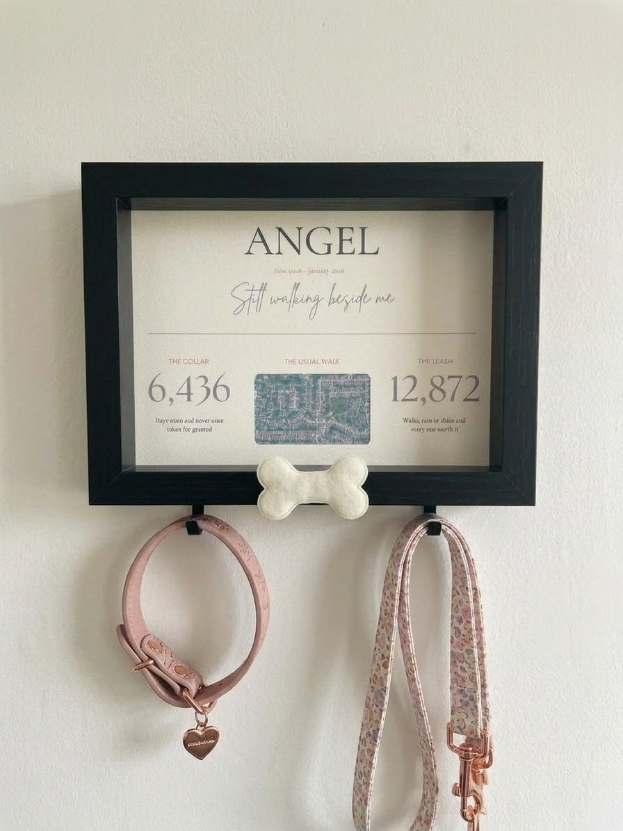 “Still Walking Beside Me” Collar & Leash Memorial Frame