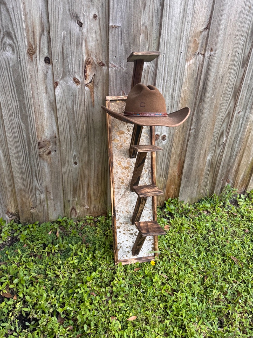 Cowboy hat rack / hat rack / cowboy hat rack / cowhide hat rack